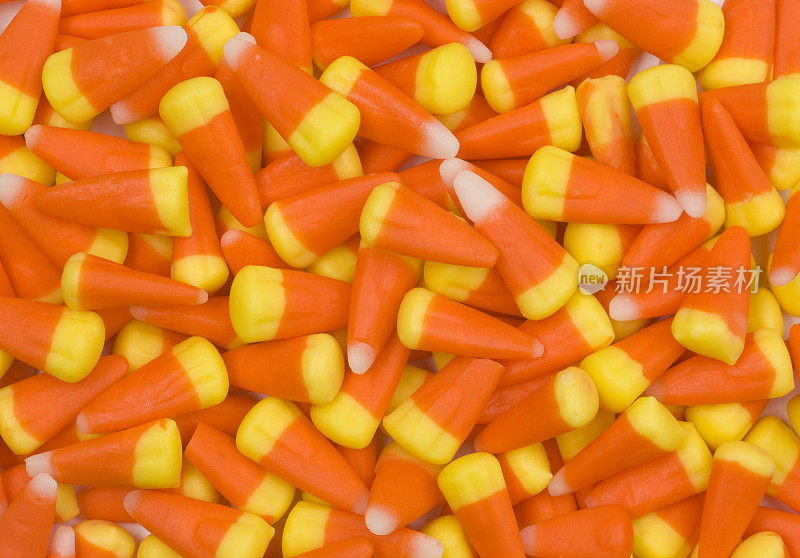 万圣节糖果玉米背景，Trick or Treat，十月